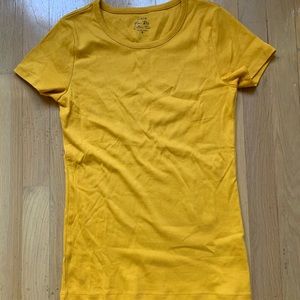JCrew Factory Yellow Fine Rib Cotton tee